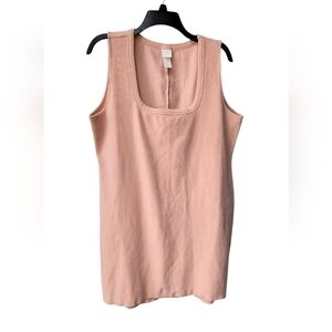 H&M Pink/Peach Colored Sleeveless Bodycon Ribbed Mini Dress XXL